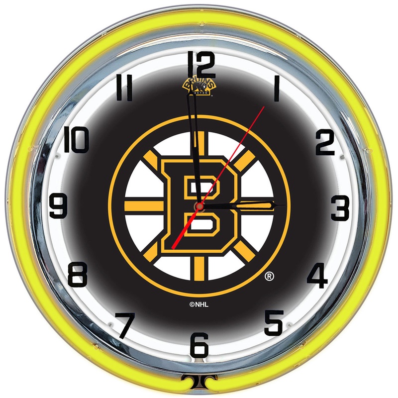 Boston Bruins Clock Neon 18″