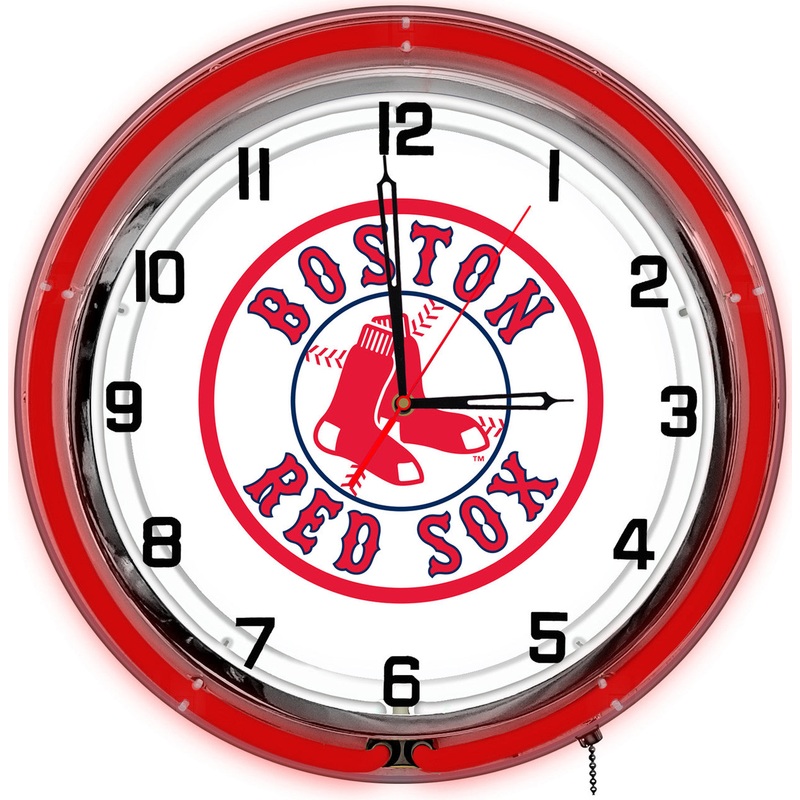 Boston Red Sox Clock Neon 18″