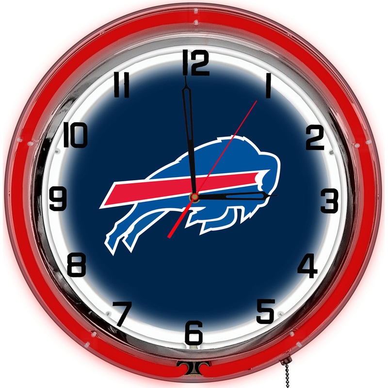 Buffalo Bills Clock Neon 18″
