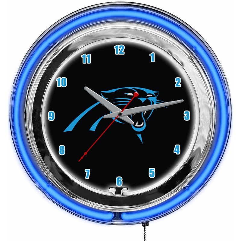 Carolina Panthers Clock Neon 14″