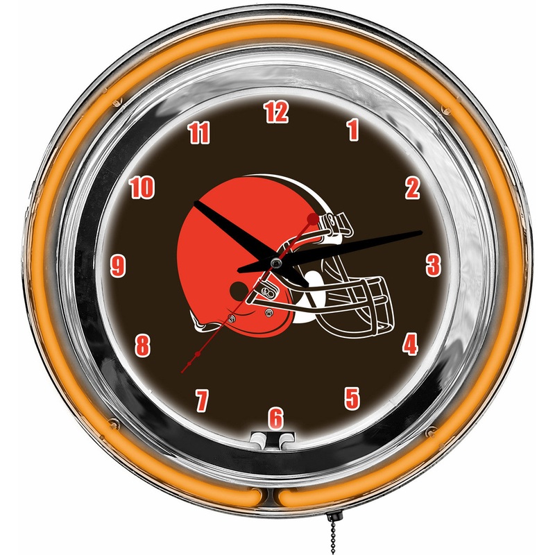Cleveland Browns Clock Neon 14″