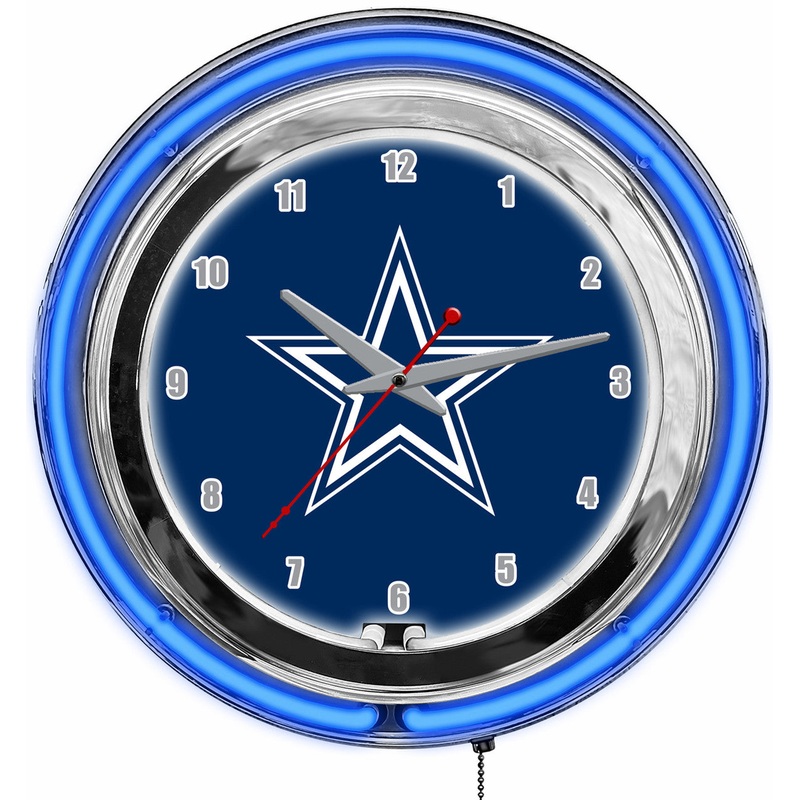 Dallas Cowboys Clock Neon 14″