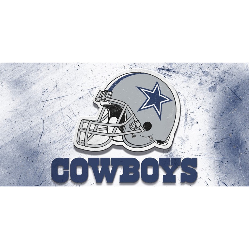 Dallas Cowboys Sign Glass Wall Art Helmet