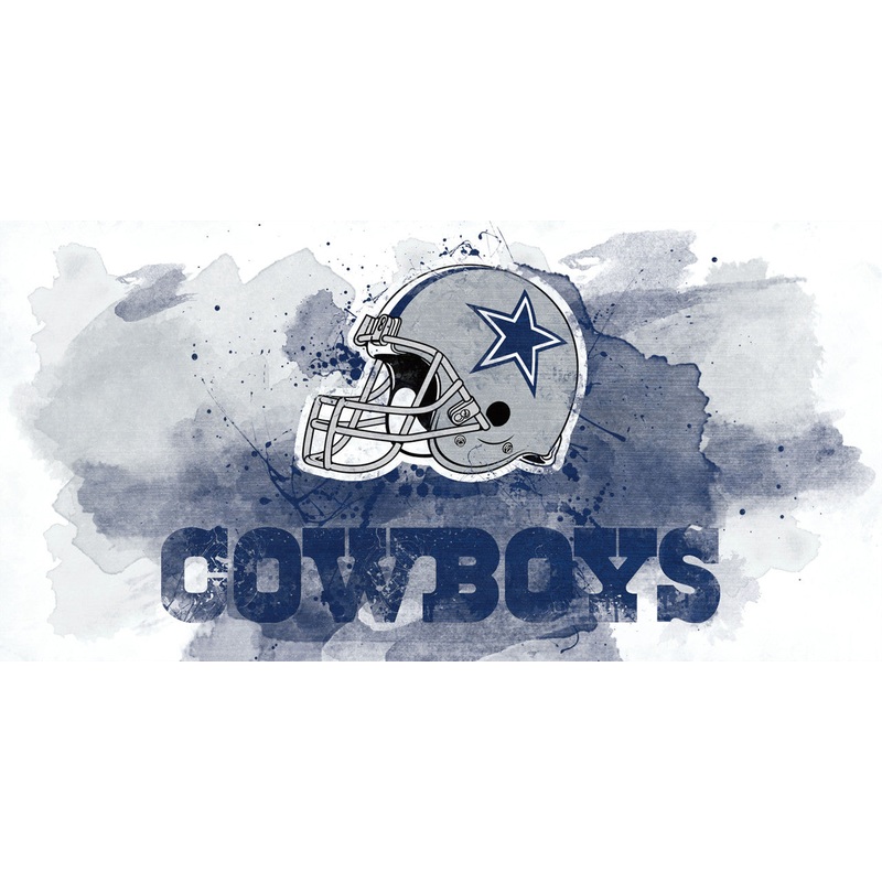 Dallas Cowboys Sign Glass Wall Art Watercolor