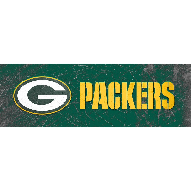 Green Bay Packers Sign Glass Wall Art Team Name