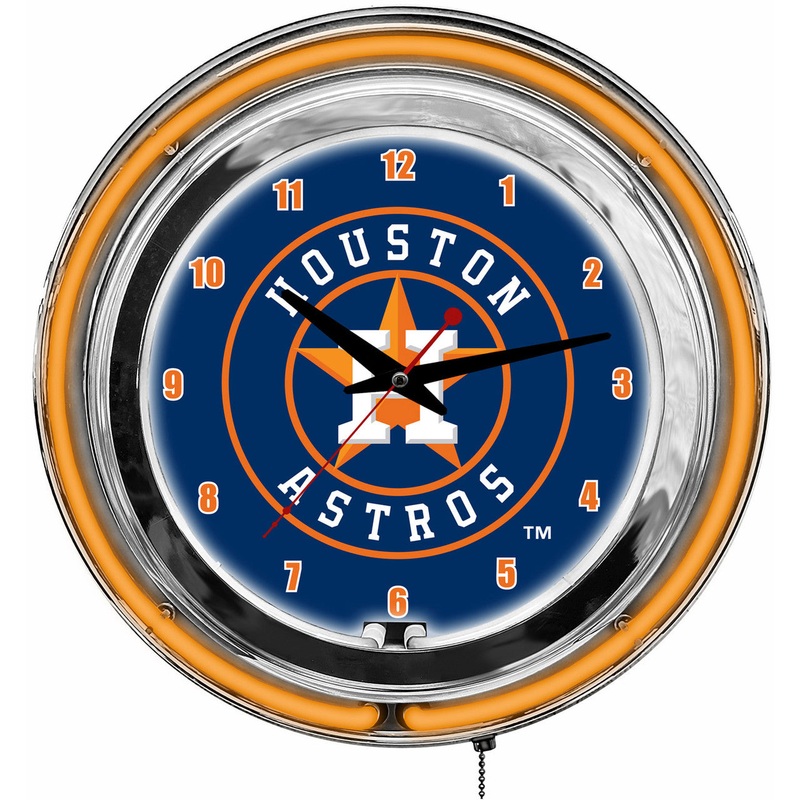 Houston Astros Clock Neon 14″