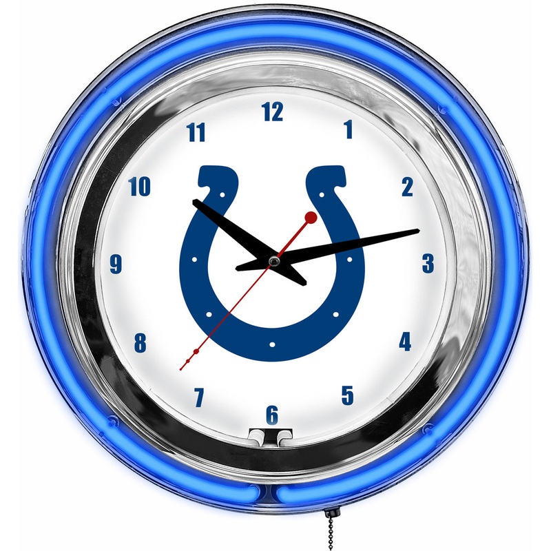 Indianapolis Colts Clock Neon 14″