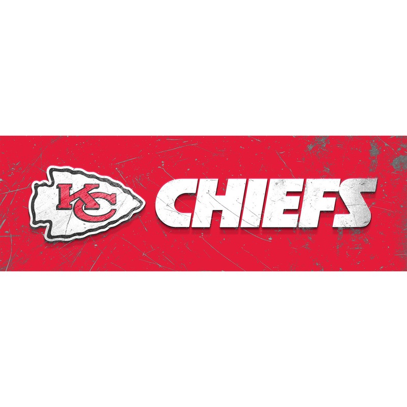 Kansas City Chiefs Sign Glass Wall Art Team Name