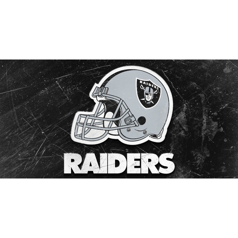 Las Vegas Raiders Sign Glass Wall Art Helmet