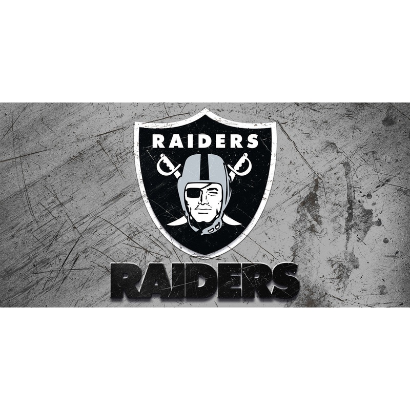 Las Vegas Raiders Sign Glass Wall Art Logo