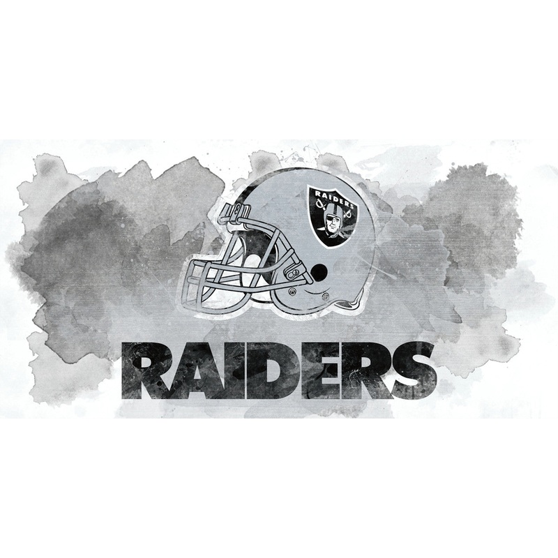 Las Vegas Raiders Sign Glass Wall Art Watercolor
