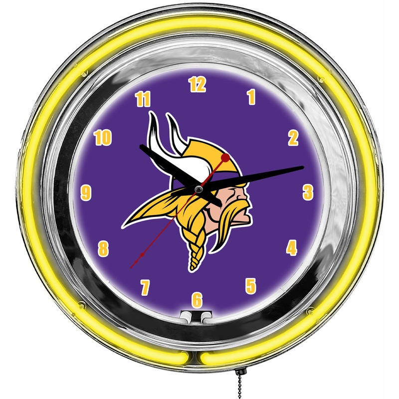 Minnesota Vikings Clock Neon 14″