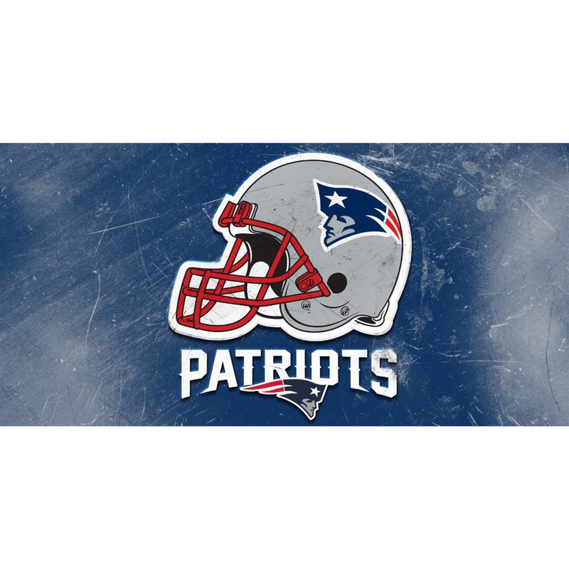 New England Patriots Sign Glass Wall Art Helmet