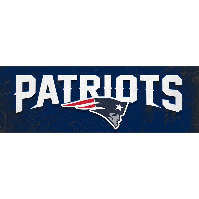New England Patriots Sign Glass Wall Art Team Name