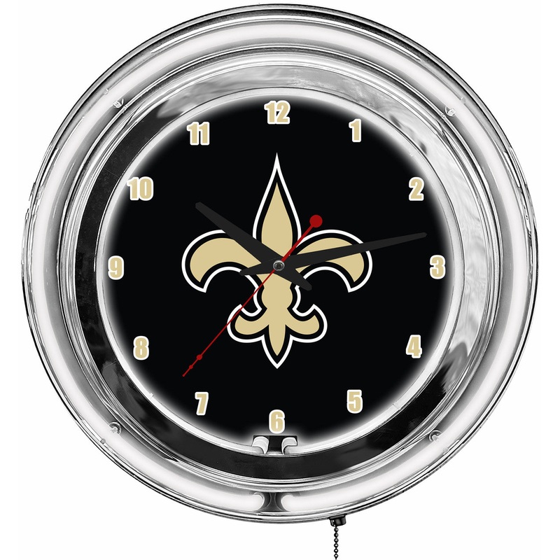 New Orleans Saints Clock Neon 14″