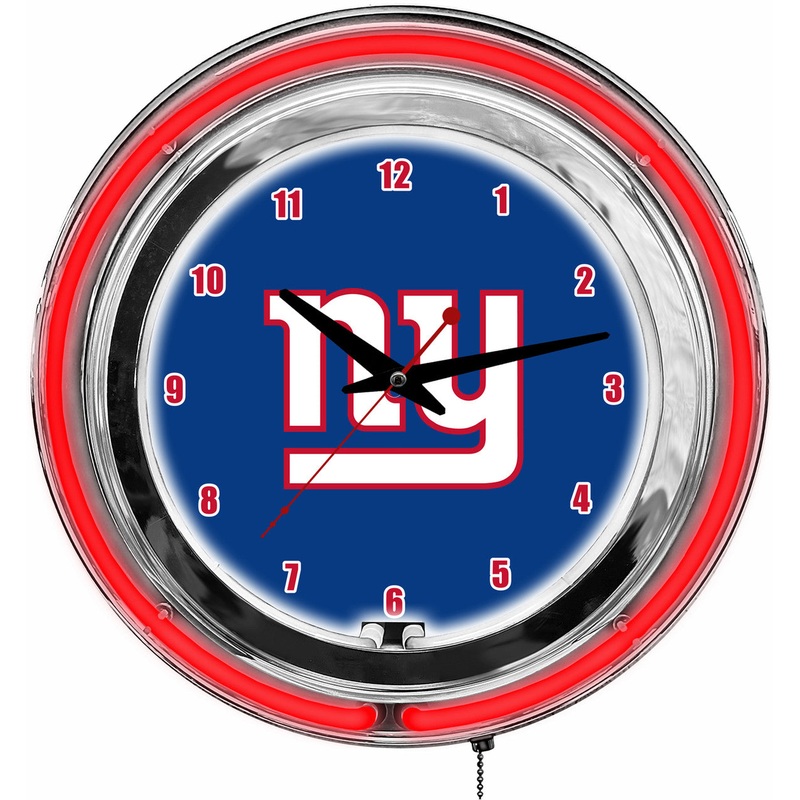 New York Giants Clock Neon 14″
