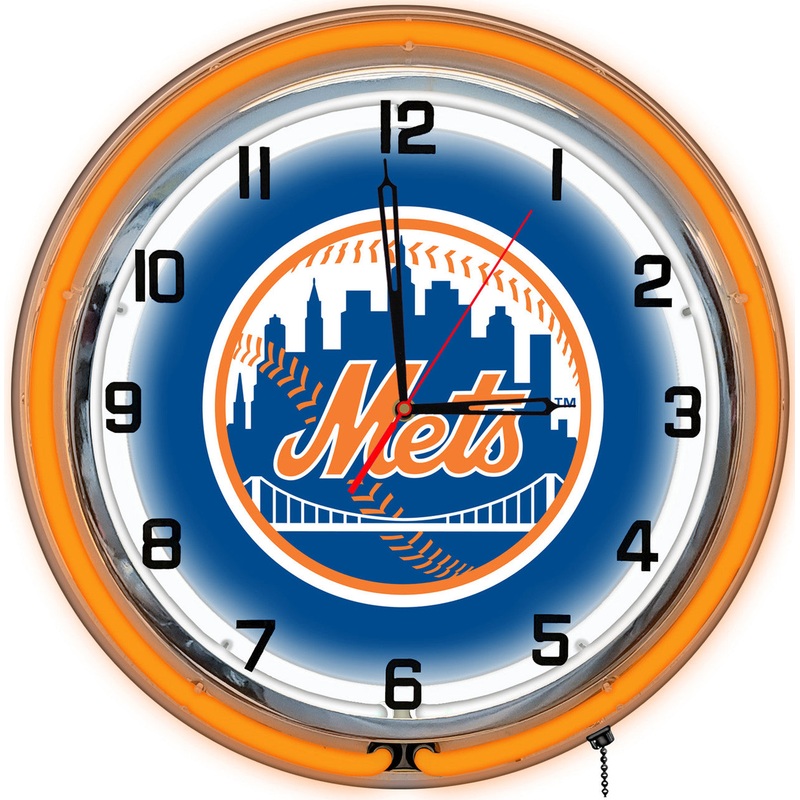 New York Mets Clock Neon 18″
