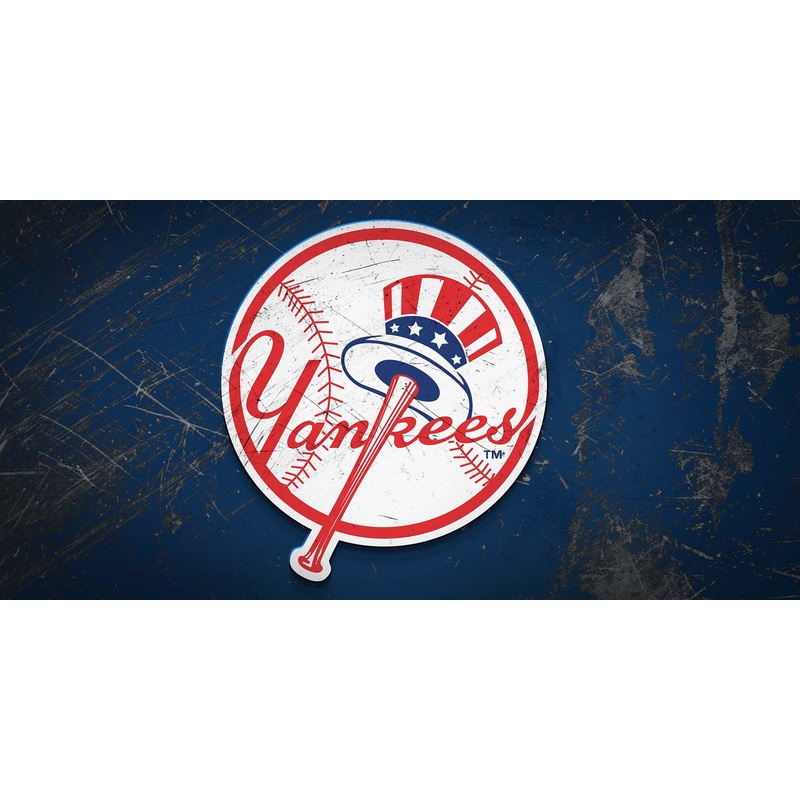 New York Yankees Sign Glass Wall Art Logo