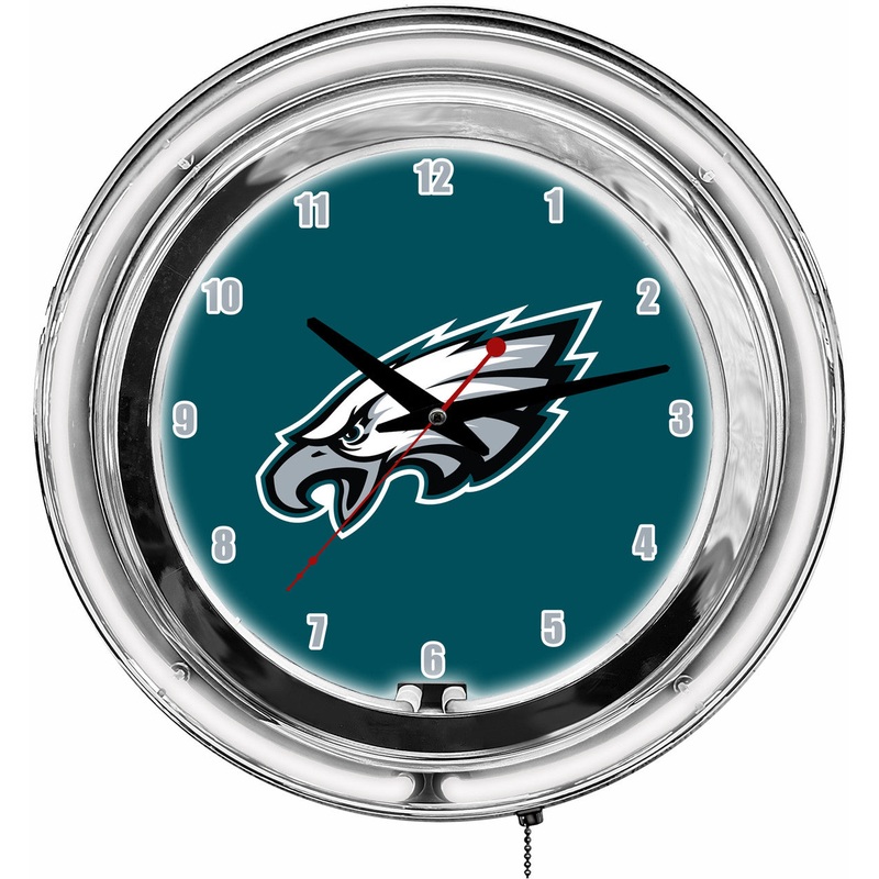Philadelphia Eagles Clock Neon 14″