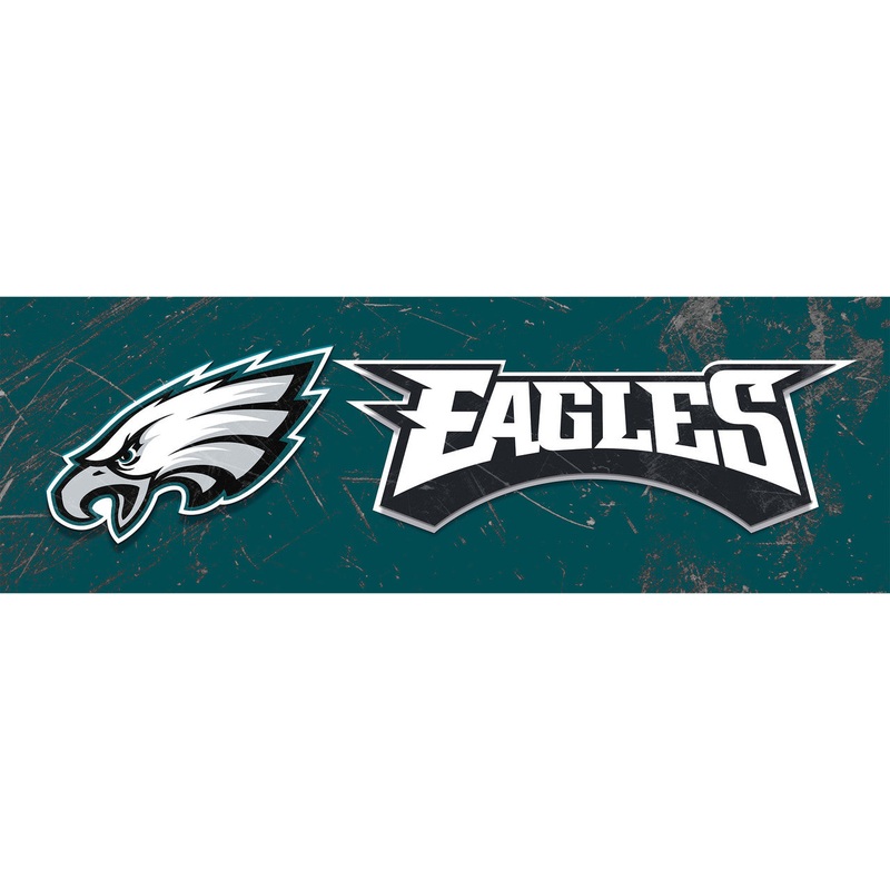 Philadelphia Eagles Sign Glass Wall Art Team Name