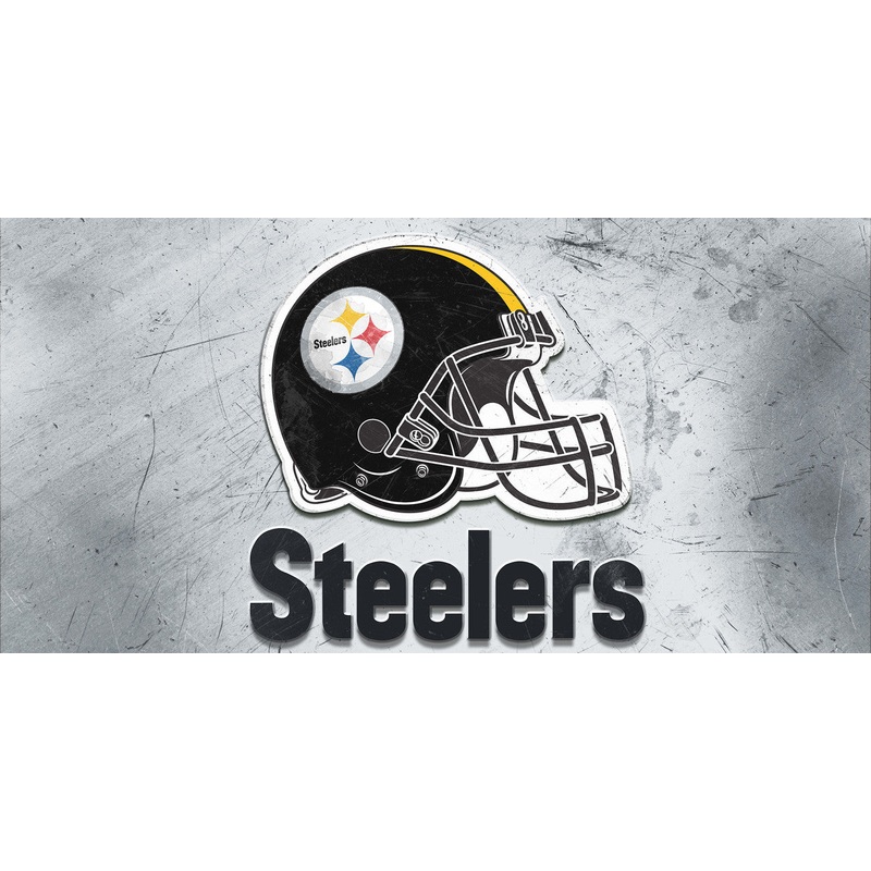 Pittsburgh Steelers Sign Glass Wall Art Helmet