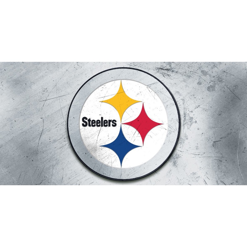 Pittsburgh Steelers Sign Glass Wall Art Logo
