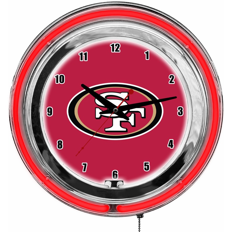 San Francisco 49ers Clock Neon 14″