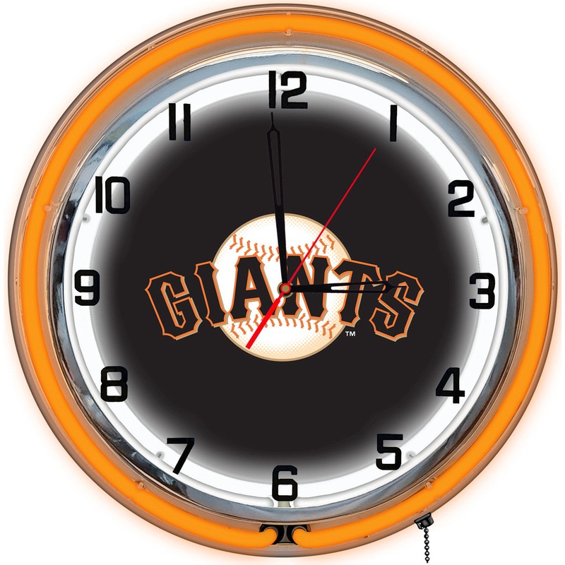 San Francisco Giants Clock Neon 18″