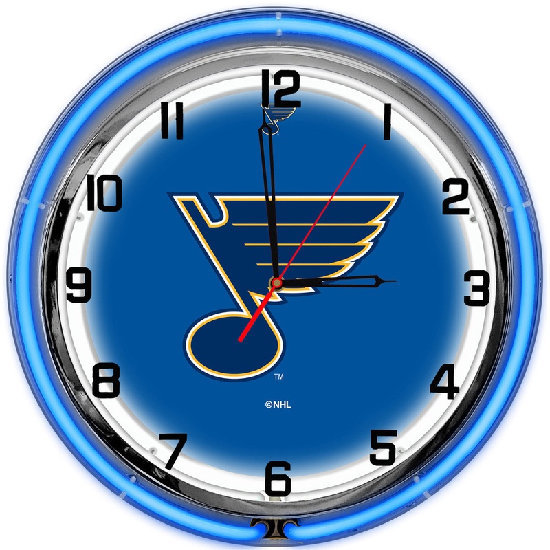 St Louis Blues Clock Neon 18″