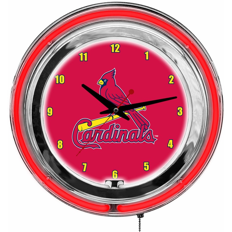 St Louis Cardinals Clock Neon 14″
