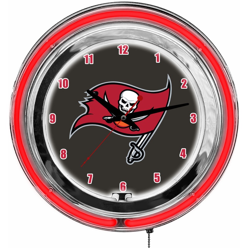 Tampa Bay Buccaneers Clock Neon 14″