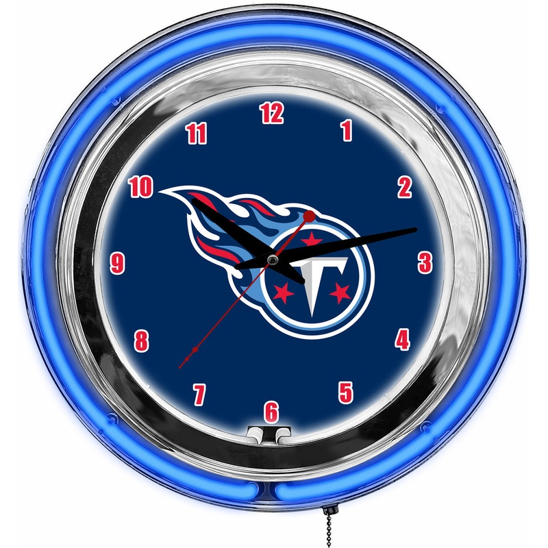 Tennessee Titans Clock Neon 14″