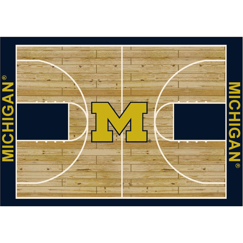 University of Michigan Rug Courtside