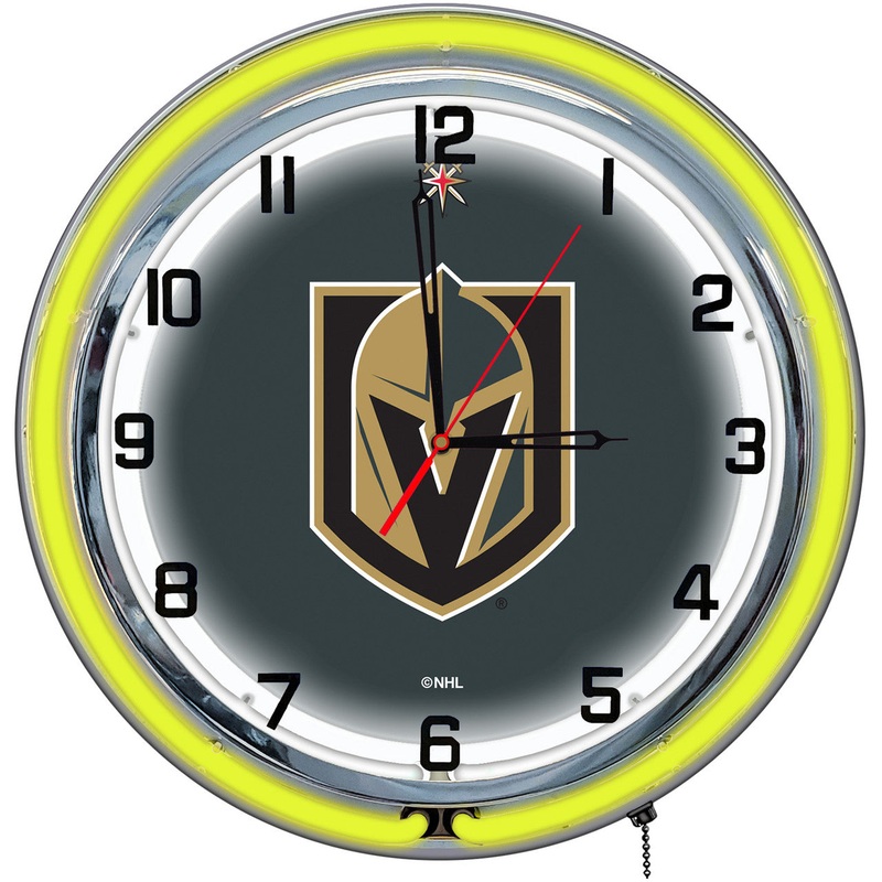 Vegas Golden Knights Clock Neon 18″