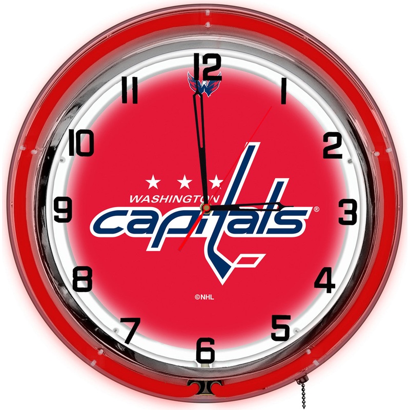 Washington Capitals Clock Neon 18″