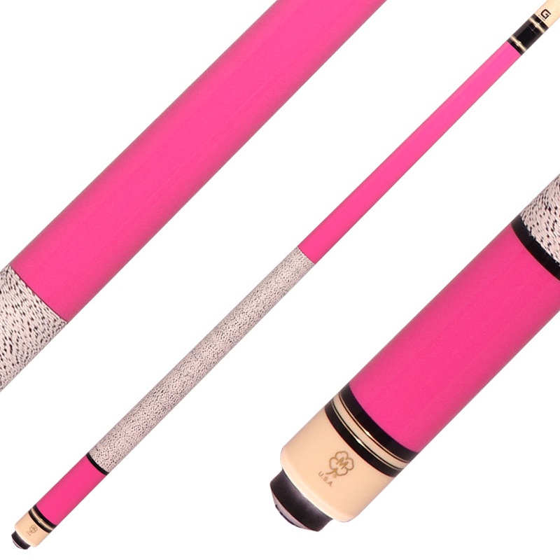 McDermott G205 G Series Cue – Pink Painted Birdseye Maple with Irish Linen Wrap