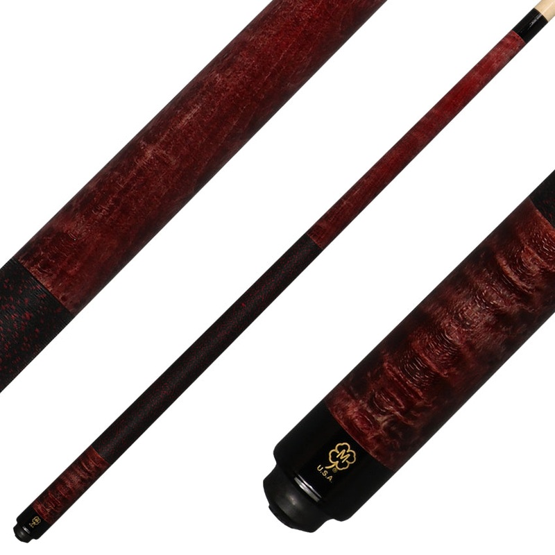 McDermott GS09 GS Series Pool Cue – Gray/Red Washed Maple with Irish Linen Wrap