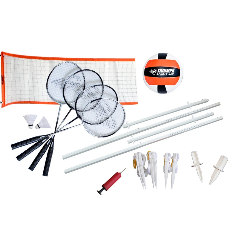 Triumph Advanced Volleyball and Badminton Combo Set