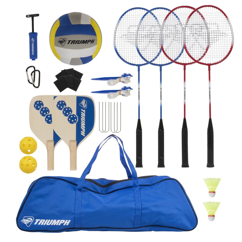 Triumph Multi-Sport Combo Net Set – Volleyball, Badminton and Pickleball