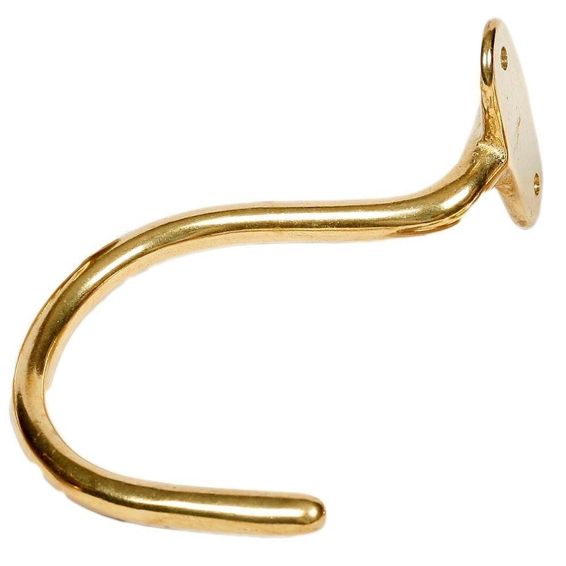 Large Brass Face Mount Hook