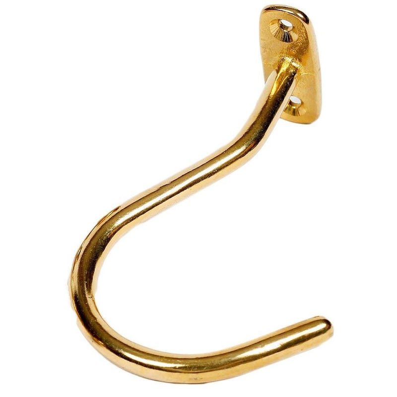 Large Brass Under Mount Hook