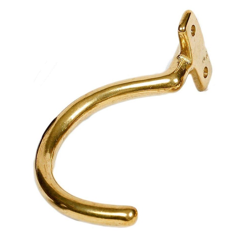 Small Brass Face Mount Hook
