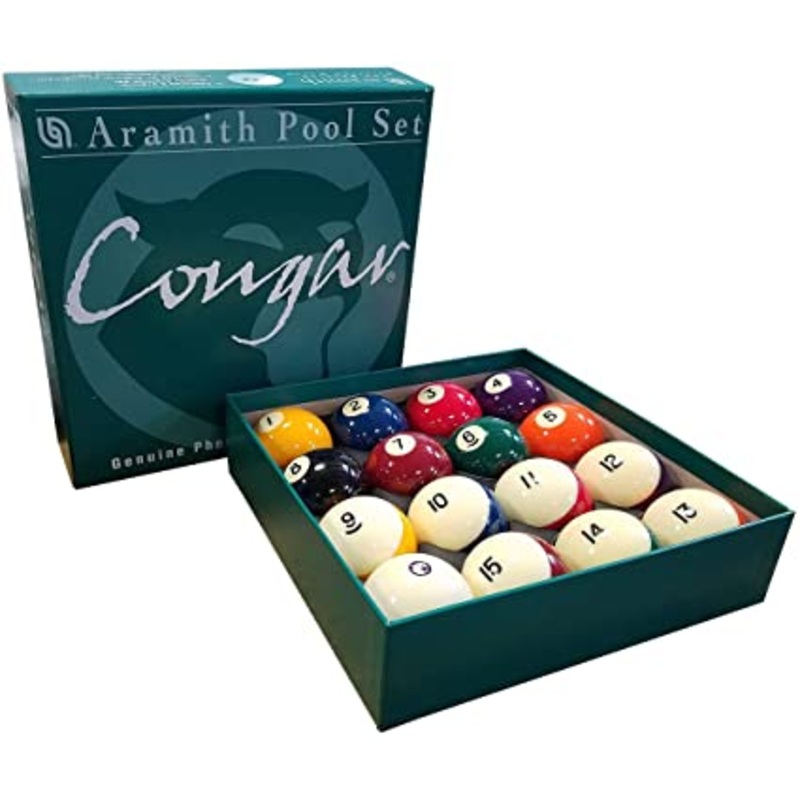 Aramith Cougar Pool Ball Set for Valley Pool Tables