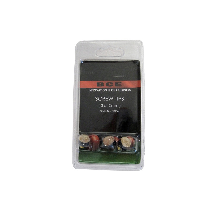 BCE Brass Screw On Snooker Cue Tips – 10mm Tip