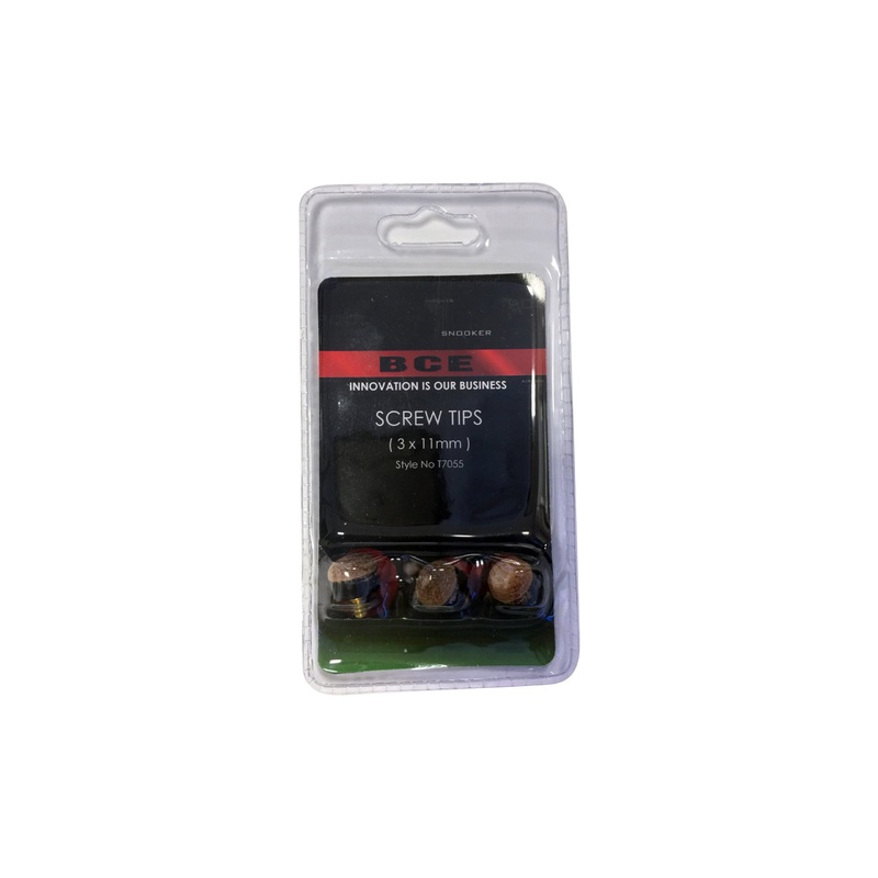 BCE Brass Screw On Snooker Cue Tips – 11mm Tip