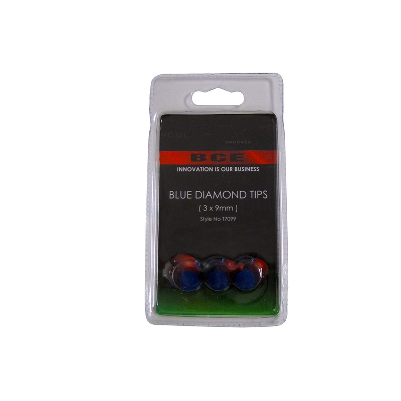Blue Diamond 9mm Snooker Cue Tips – 3 Pack