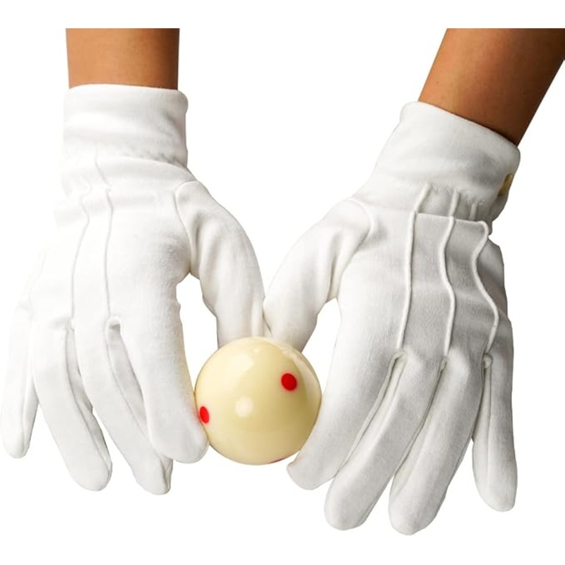 Billiard Gloves Competition Referee Gloves White – Medium