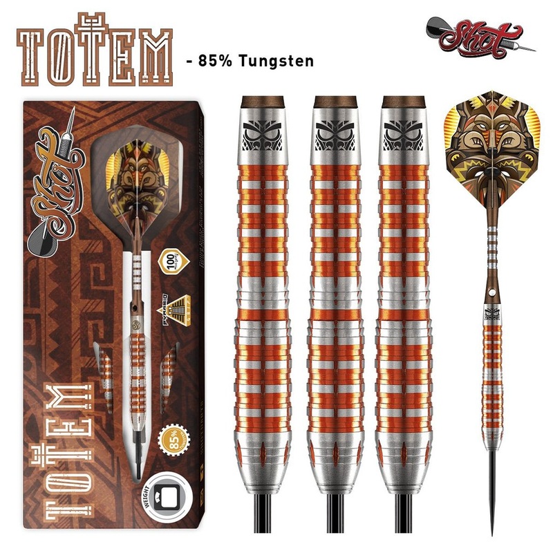 DISCONTINUED TOTEM 3 SERIES STEEL TIP DART SET-85% TUNGSTEN 23g