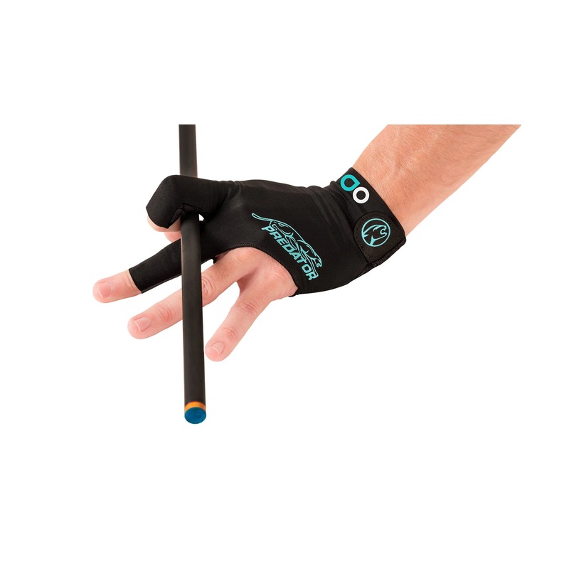 Predator Albin Ouschan Second Skin Glove – Black with Teal – Left Hand