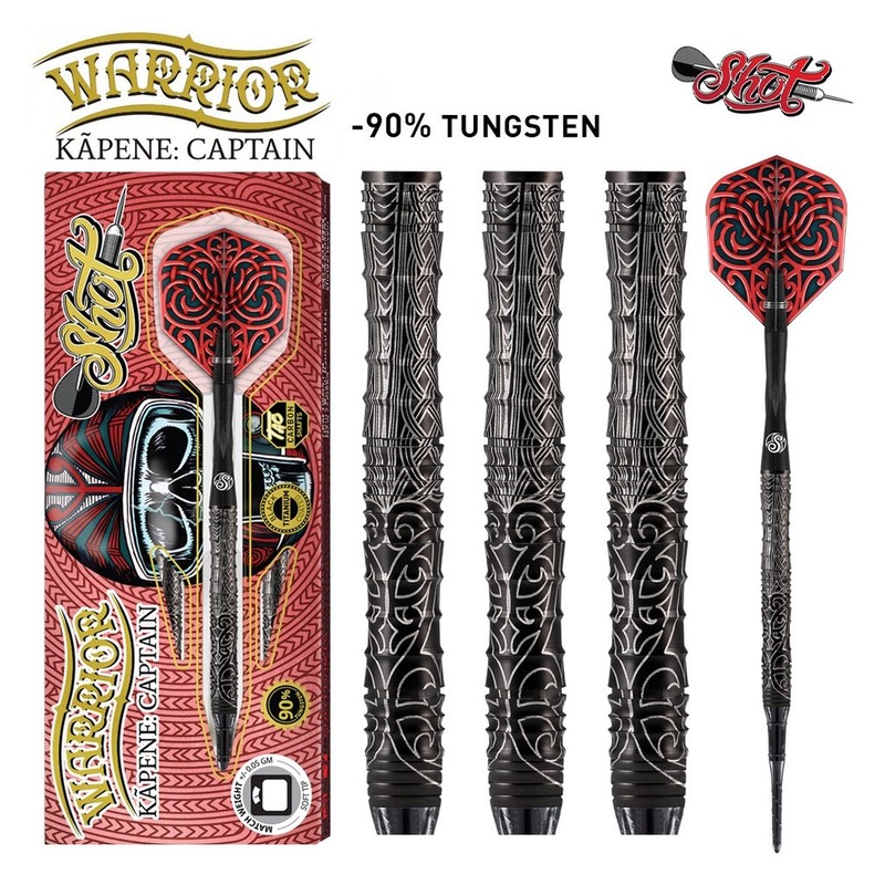 WARRIOR KAPENE SOFT TIP DART SET-90% TUNGSTEN